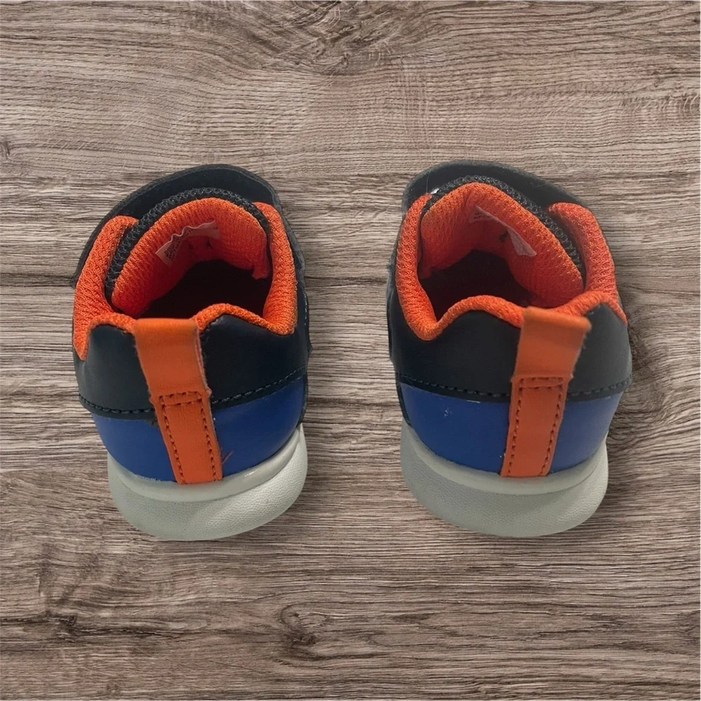 Carter's Blue and Orange Sneakers with Elastic Laces